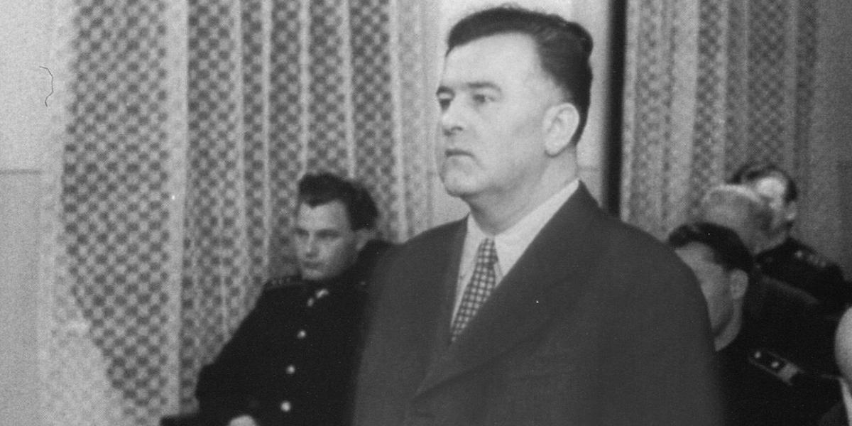 Jánosi Ferenc a bíróság előtt a Nagy Imre-perben FOTÓ: ’56-OS INTÉZET ARCHÍVUMA