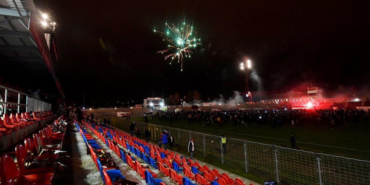  Tűzijáték az Illovszky Rudolf Stadionban a létesítmény búcsúztatóján. MTI Fotó: Illyés Tibor