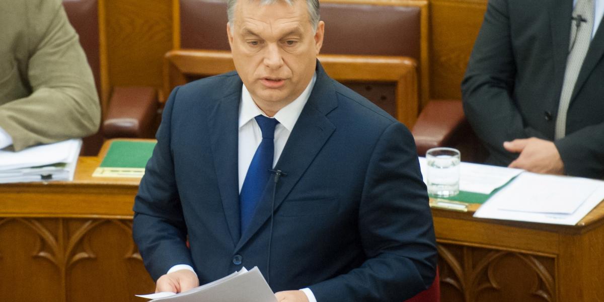 Orbán Viktor az Országgyűlés ülésén. FOTÓ: Molnár Ádám/Népszava