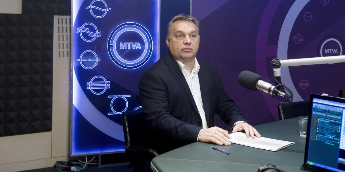 Orbán Viktor a Kossuth Rádió 180 perc című műsorában MTI Fotó: Koszticsák Szilárd