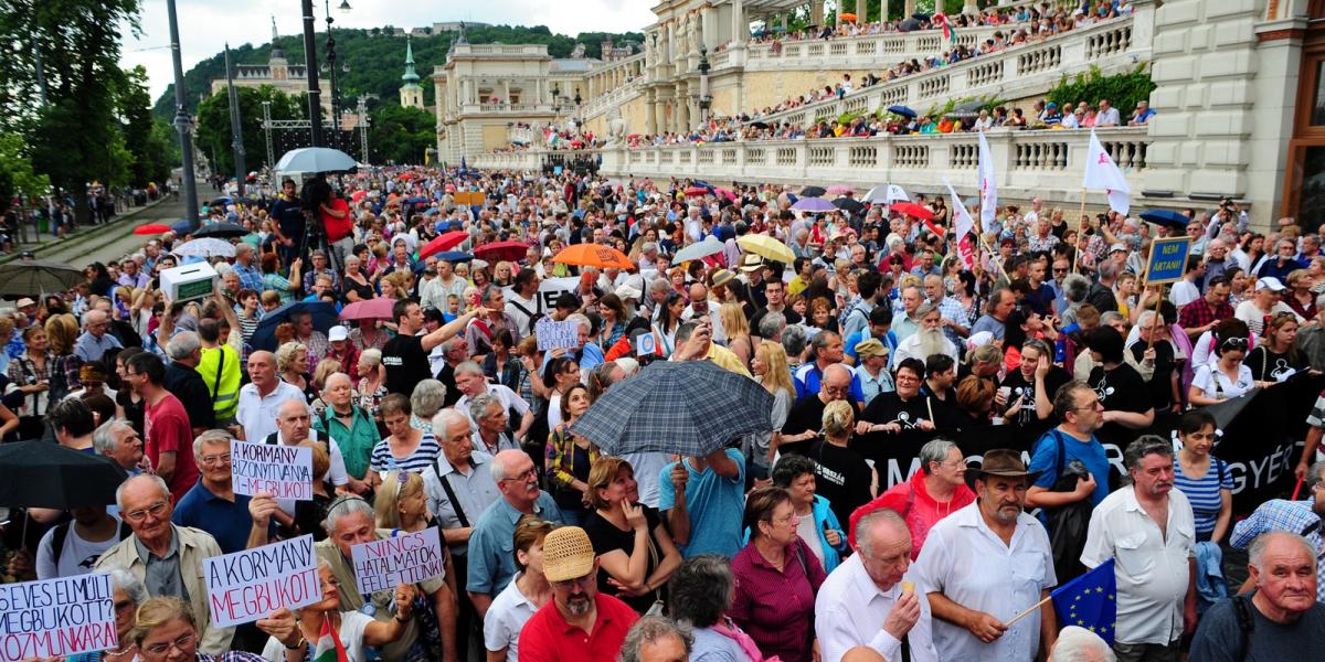 A Tanítanék egy korábbi tüntetése. FOTÓ: Molnár Ádám