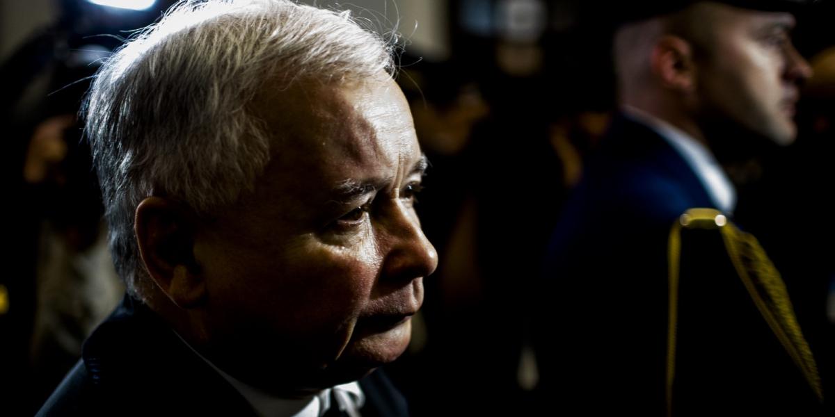 Jaroslaw Kaczynski a szejm ülésén novemberben -  Fotó: Adam Guz / Getty Images 
