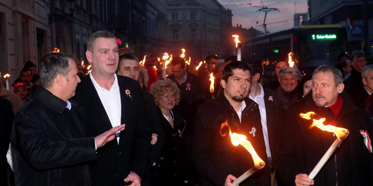 Molnár Gyula, a Magyar Szocialista Párt  elnöke, Botka László Szeged polgármestere, a Magyar Szocialista Párt miniszterelnök-jel