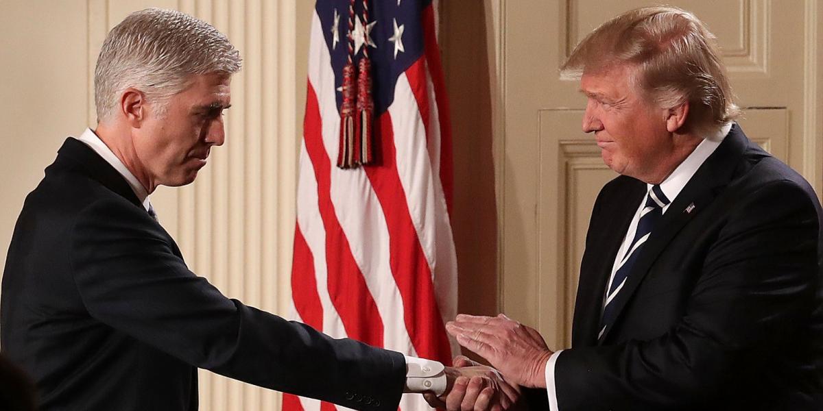 Neil Gorsuch és Donald Trump FOTÓ: Chip Somodevilla/Getty Images 