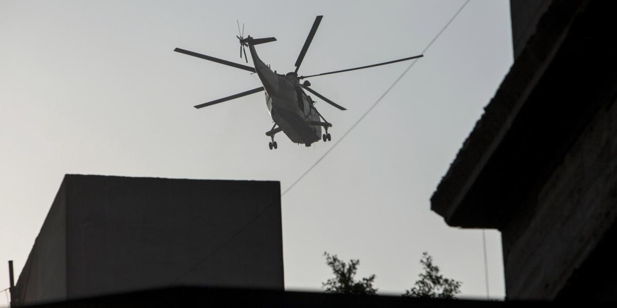 Helikopteren szállították a volt államfőt Kairóba, a tárgyalásnak helyet adó rendőrakadémiára
Fotó: Europress/Getty Images/Ed G