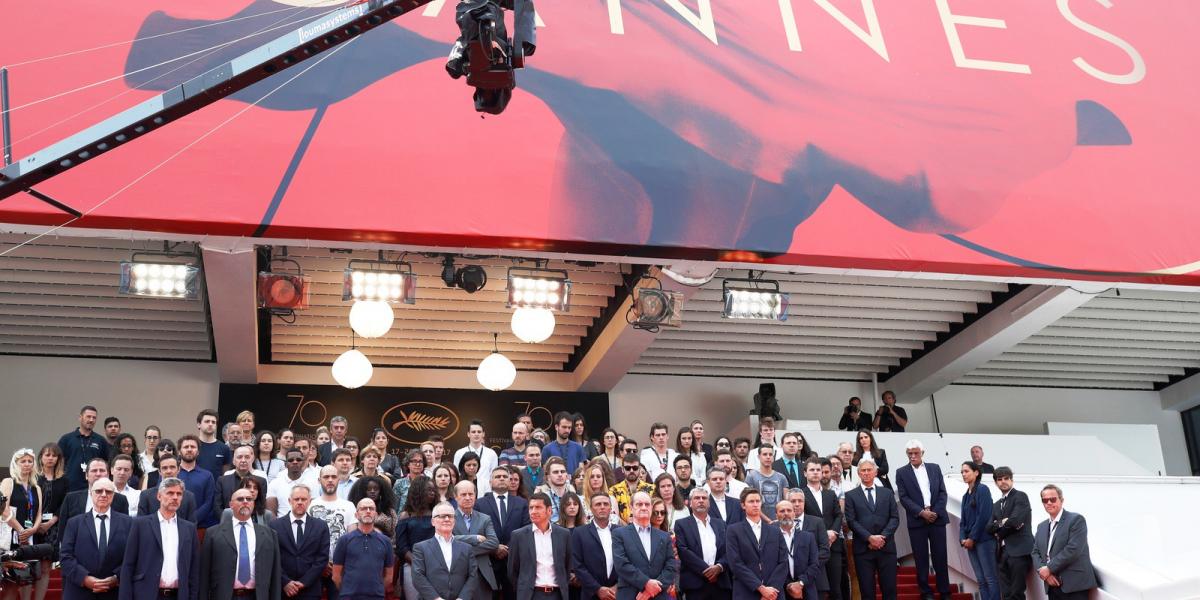 A Cannes-i filmfesztiválon egy perces csenddel emlékeztek a terrortámadás áldozataira. FOTÓ: Tristan Fewings/Getty Images