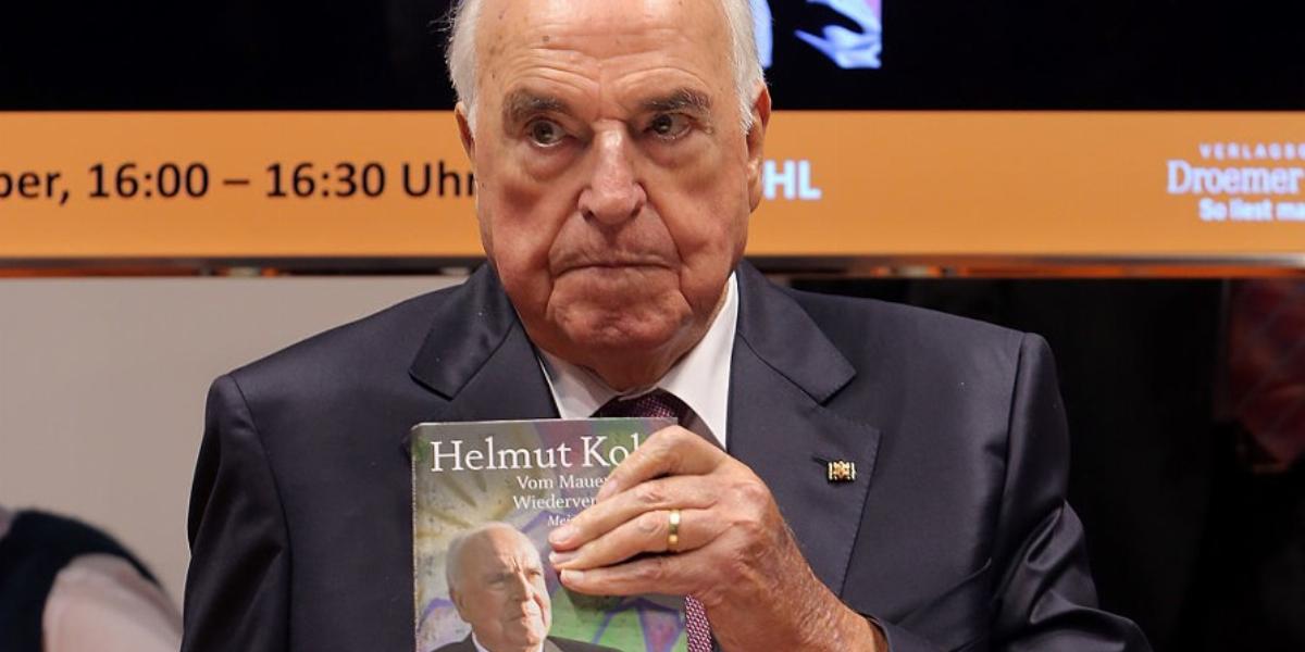 Helmut Kohl a Frankfurti Könyvvásáron 2014-ben. FOTÓ: Getty Images, Hannelore Foerster 