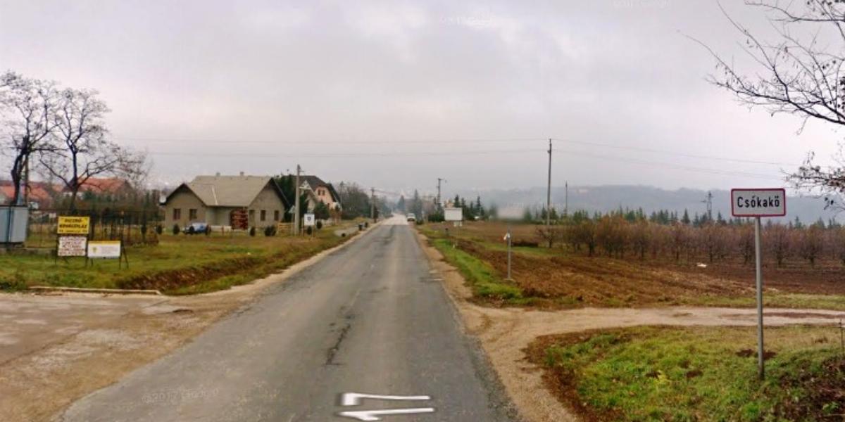 A helyszín: Csókakő, Kossuth utca - Goggle Street View