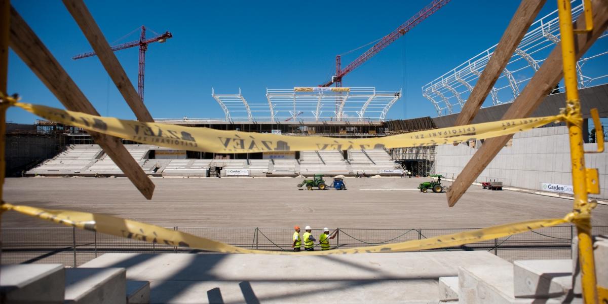 Építik a Hidegkuti Nándor Stadiont 2016-ban FOTÓ: Tóth Gergő/Népszava