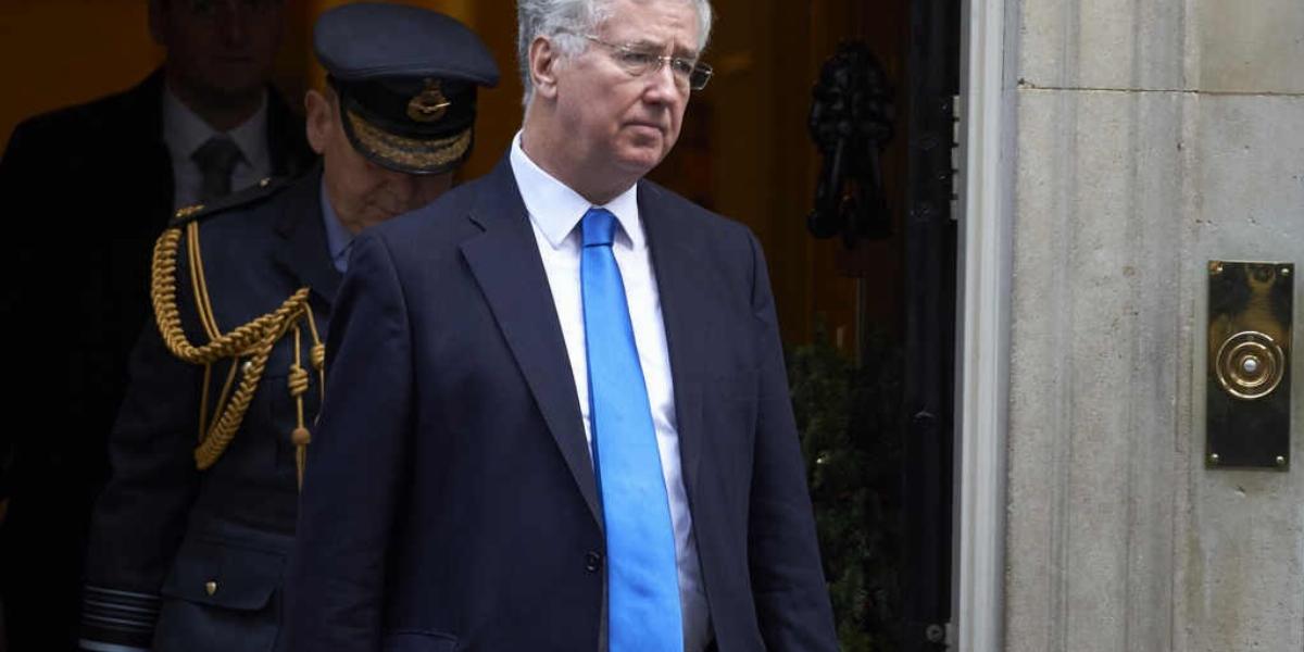 Sir Michael Fallon brit védelmi miniszter. FOTÓ: NIKLAS HALLE`N / AFP