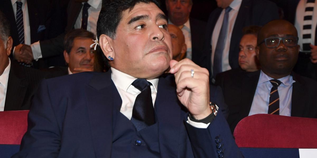 Diego Maradona a FIFA-gálán. FOTÓ: BEN STANSALL / AFP