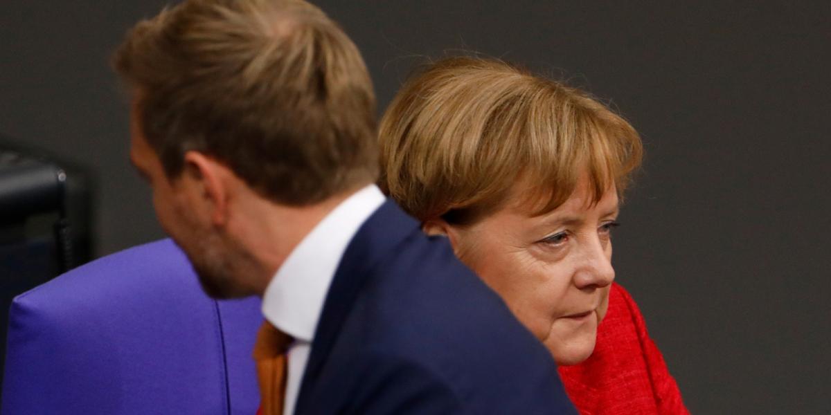 Christian Lindner, a liberálisok vezetője foszlatta szét Angela Merkel kormányalakítási terveit Fotó: AFP/Odd Andersen