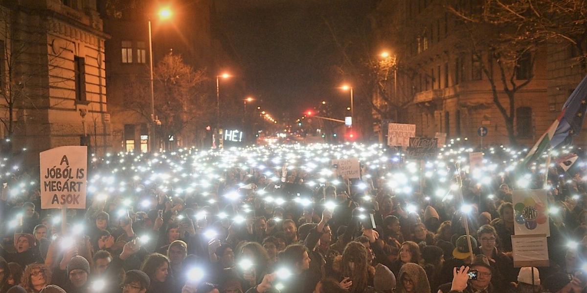 A januári tüntetés - Népszava fotó: Tóth Gergő