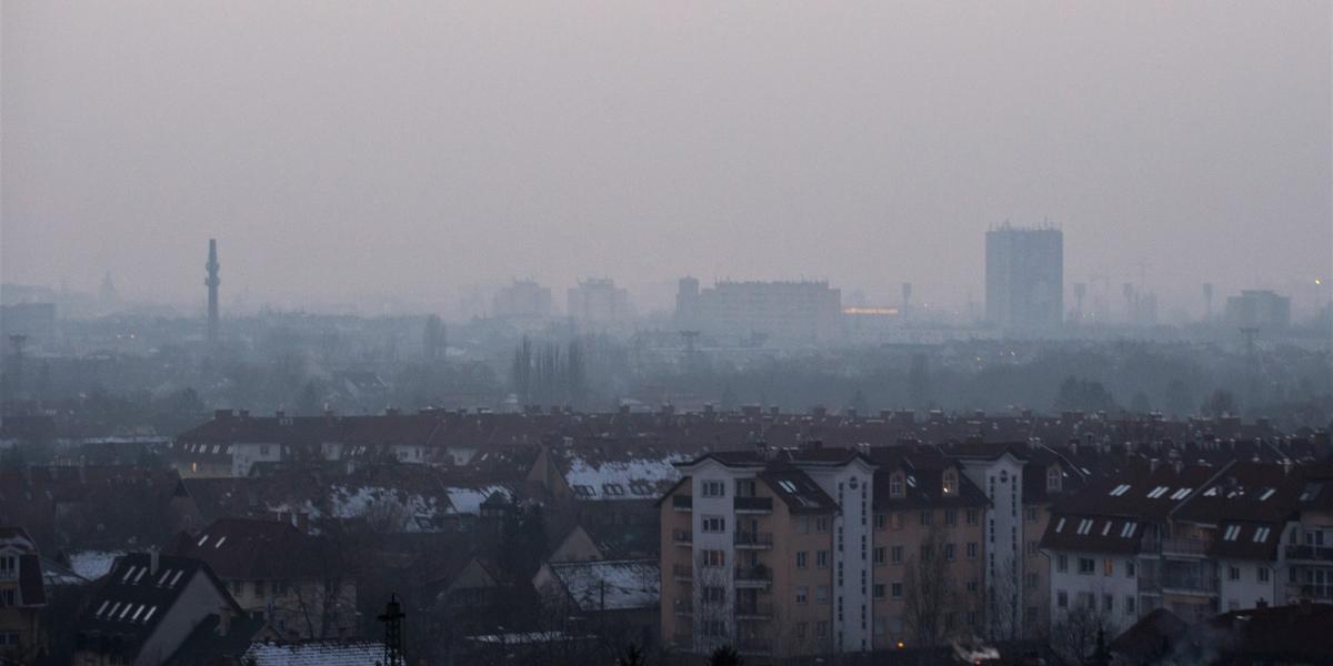 Szmog Budapest felett. Fotó: Tóth Gergő