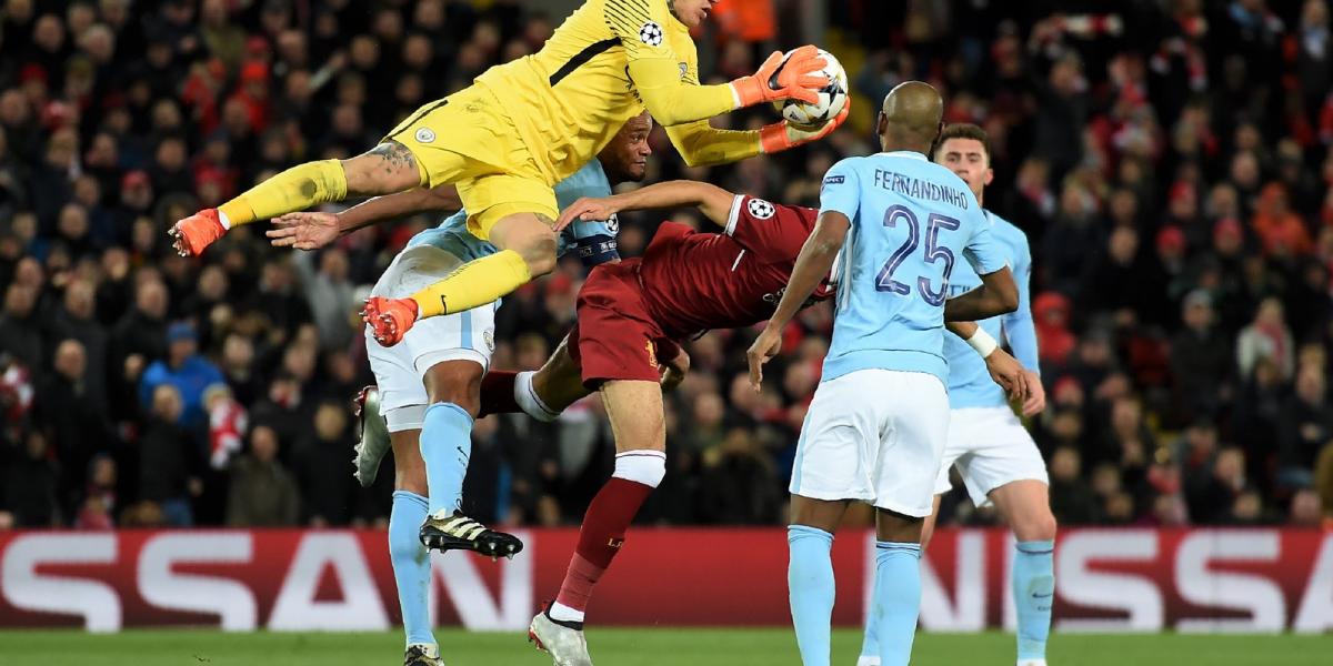 Nem lesz esélye a továbbjutásra a Manchester Citynek, ha kapusa, Ederson gólt kap Fotó: AFP/Paul Ellis