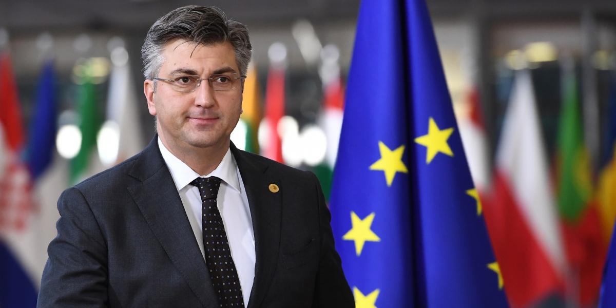 Andrej Plenkovic horvát miniszterelnök. Fotó: EMMANUEL DUNAND / AFP