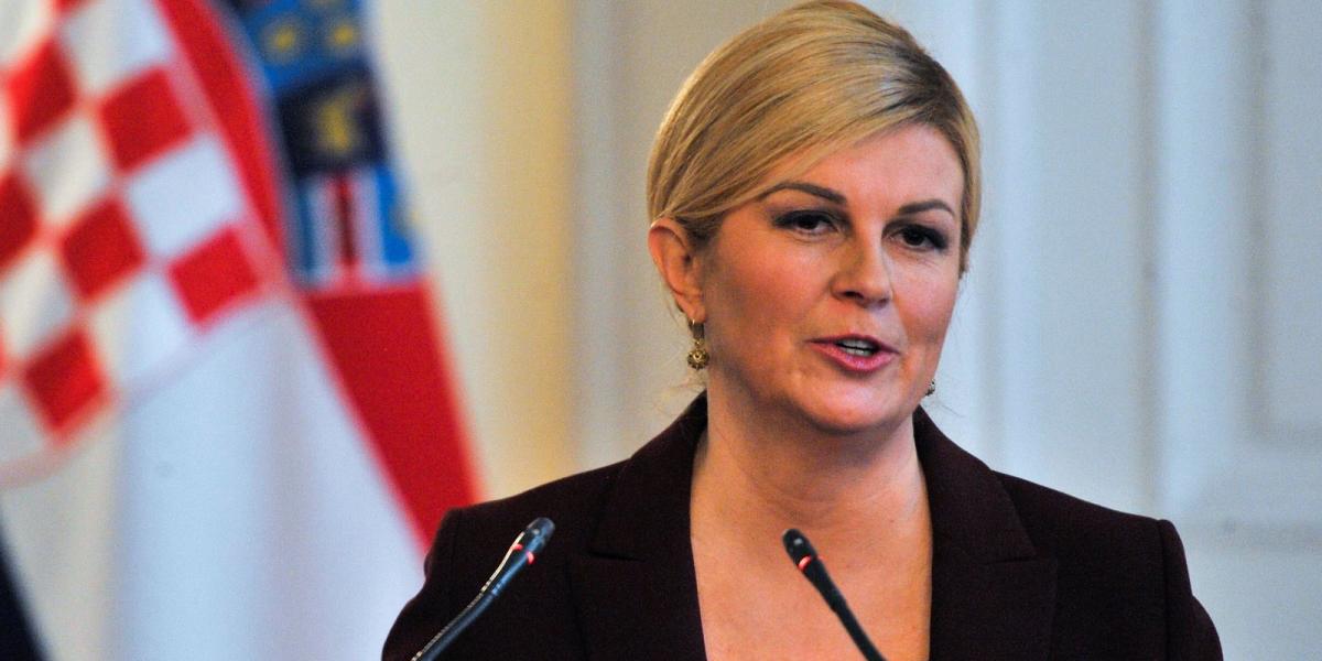 Kolinda Grabar-Kitarovic horvát államfő. Fotó: Samir Yordamovic / ANADOLU AGENCY 