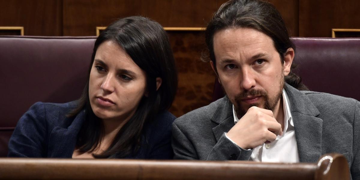 Pablo Iglesias és asszonya, Irene Montero - AFP fotó