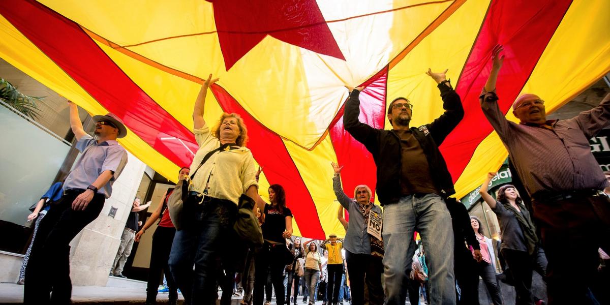 Barcelonában tömegek demonstráltak az elítélt Valtonyc mellett Fotó: Miquel Llop/NurPhoto