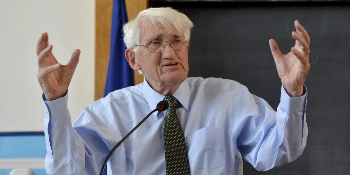 Habermas a Goethe Intézetben és az ELTE-n tartott előadásaiban az EU mellett érvelt FOTÓ: MTI/ILLYÉS TIBOR