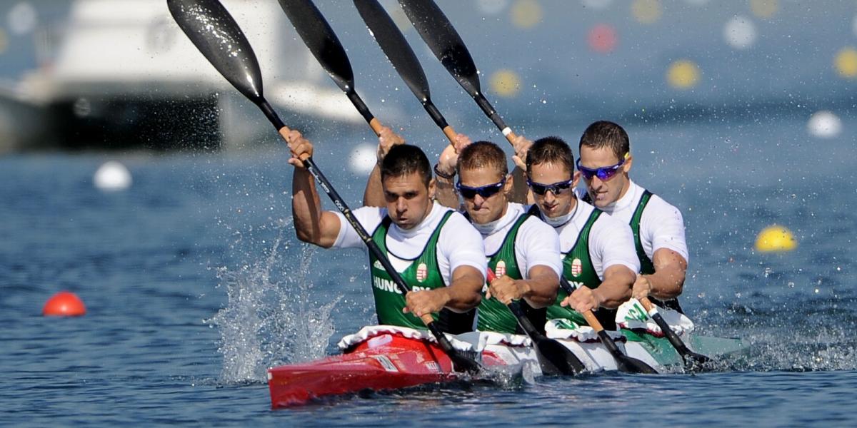 Kammerer, és mögötte Kulifai, Tóth, valamint Pauman a londoni olimpián. Fotó: Harry How/Getty Images.