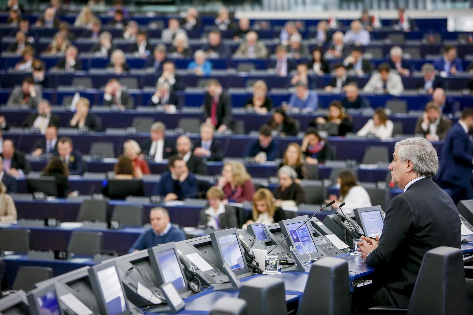 Antonio Tajani EP-elnök a vitán. Májusig meg kell állapodni Fotó: Európai Parlament