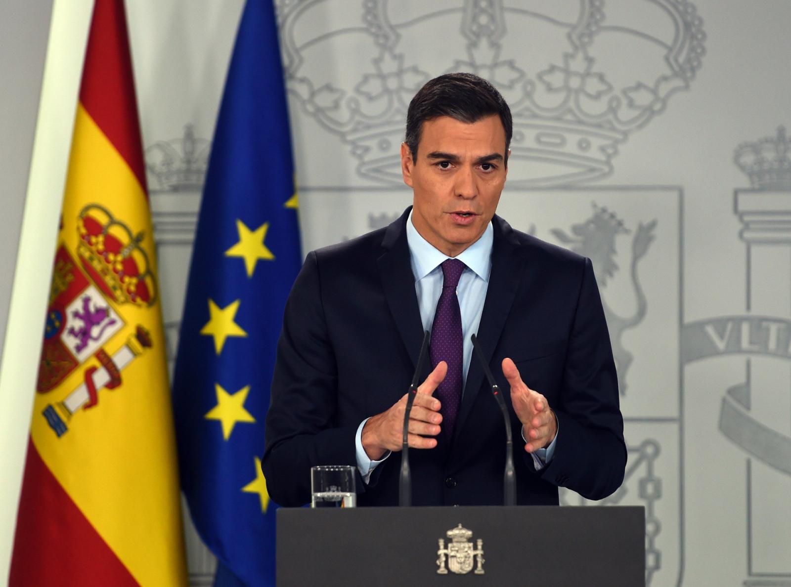 Pedro Sánchez spanyol kormányfő FOTÓ: PIERRE-PHILIPPE MARCOU / AFP