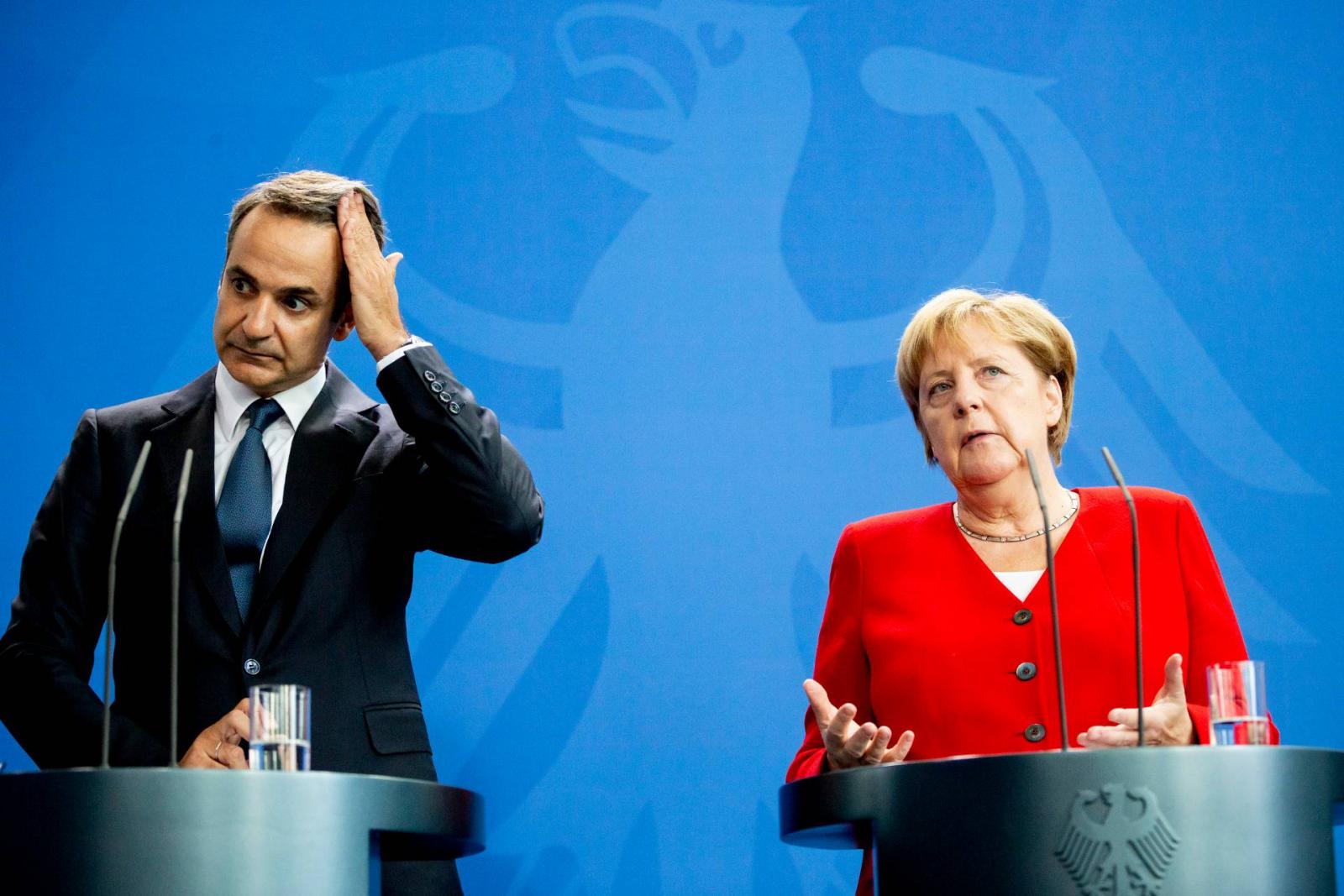 Mitsotakis és Merkel