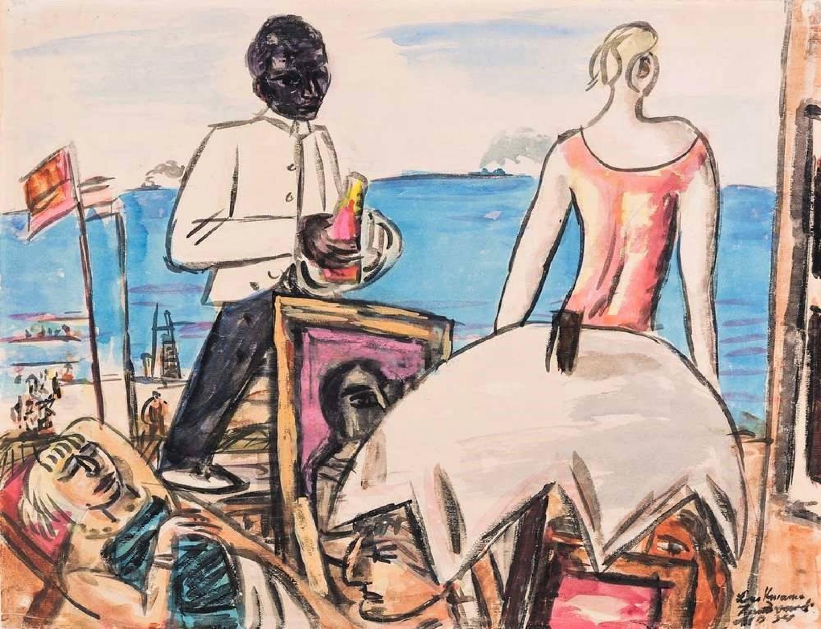 Max Beckmann: A strandon (1934)