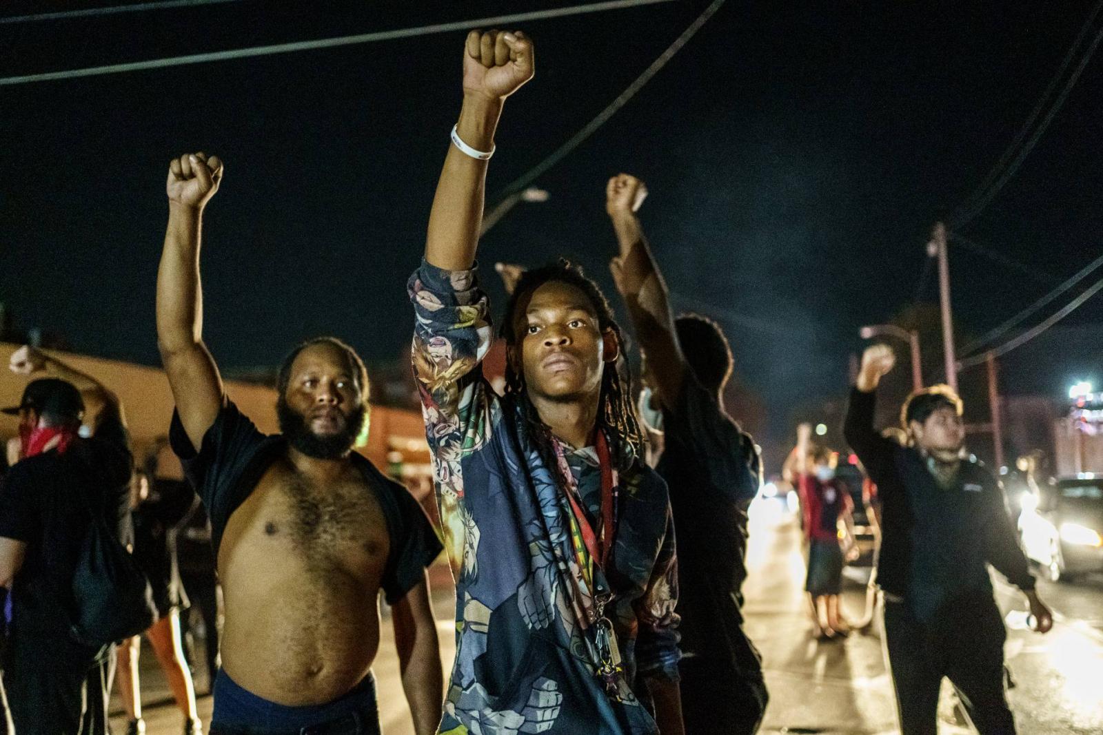 Fourth night of protests after the shooting of Jacob Blake