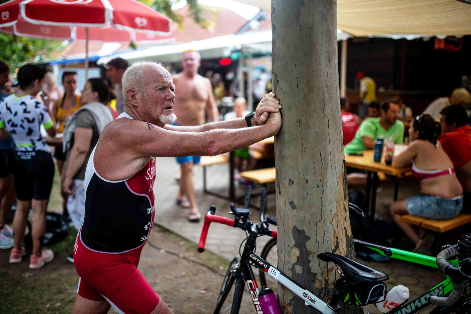 Szebeni Endre a IX. Ábrahámhegyi Triatlon versenyen 2020. augusztus 30-án.