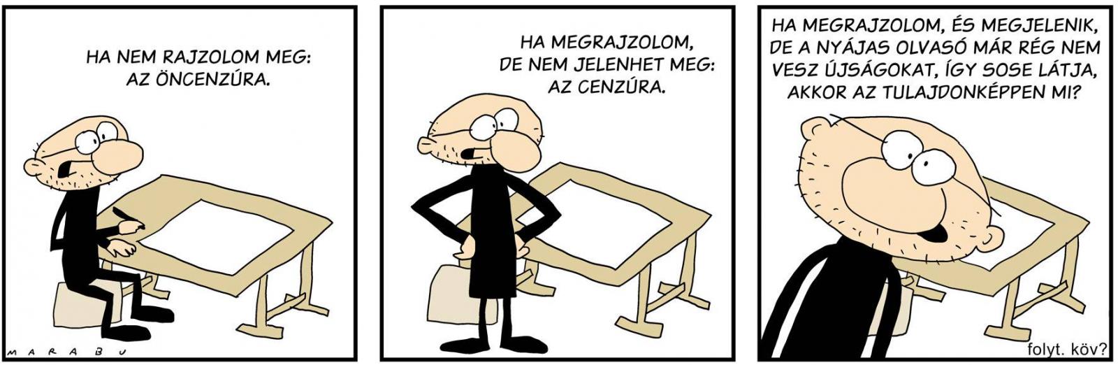 A karikaturista nehézségei Marabu szemével