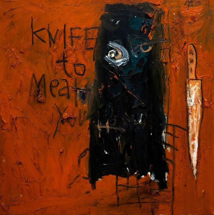 A Knife to meat you című olaj-vászon alkotás 2011-ben készült