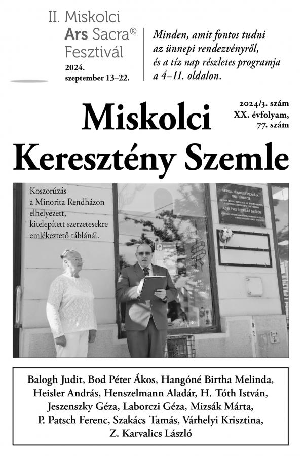 A Miskolci Keresztény Szemle főszerkesztőváltáshoz vezető száma