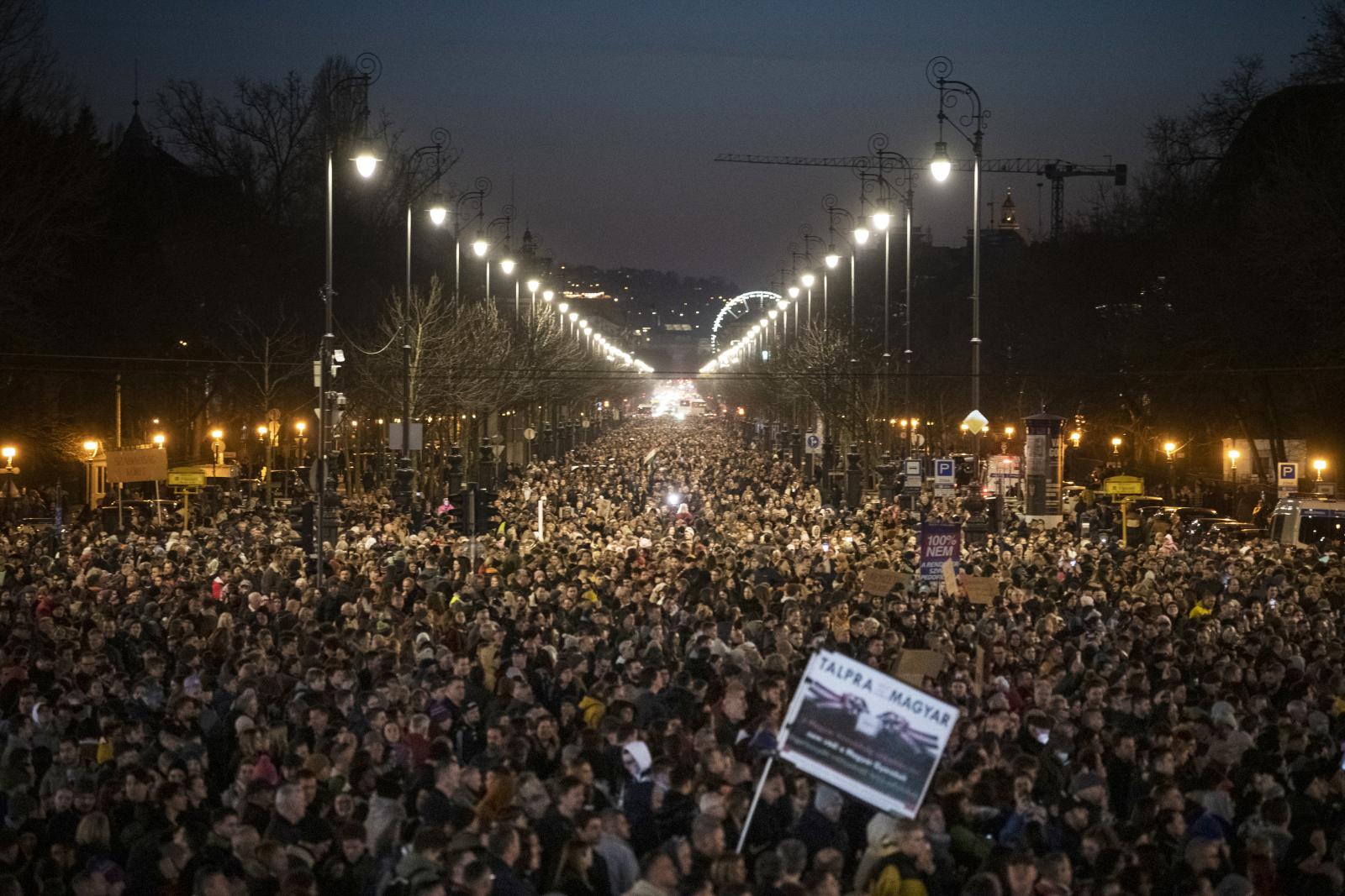 Influenszerek szerveztek tüntetést a gyermekek bántalmazásai ellen. 2024. február 16.