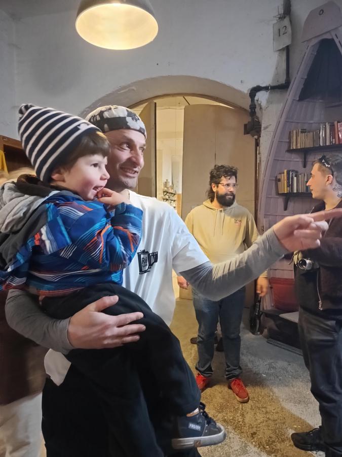 Erhart Kornél és kisfia