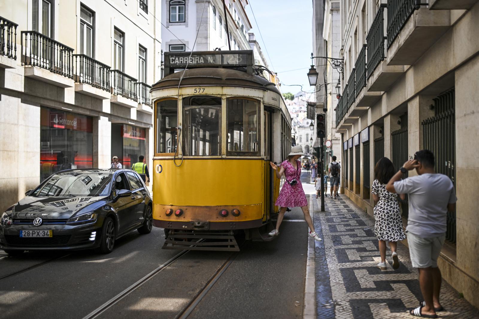 Villamos hétfőn Lisszabonban