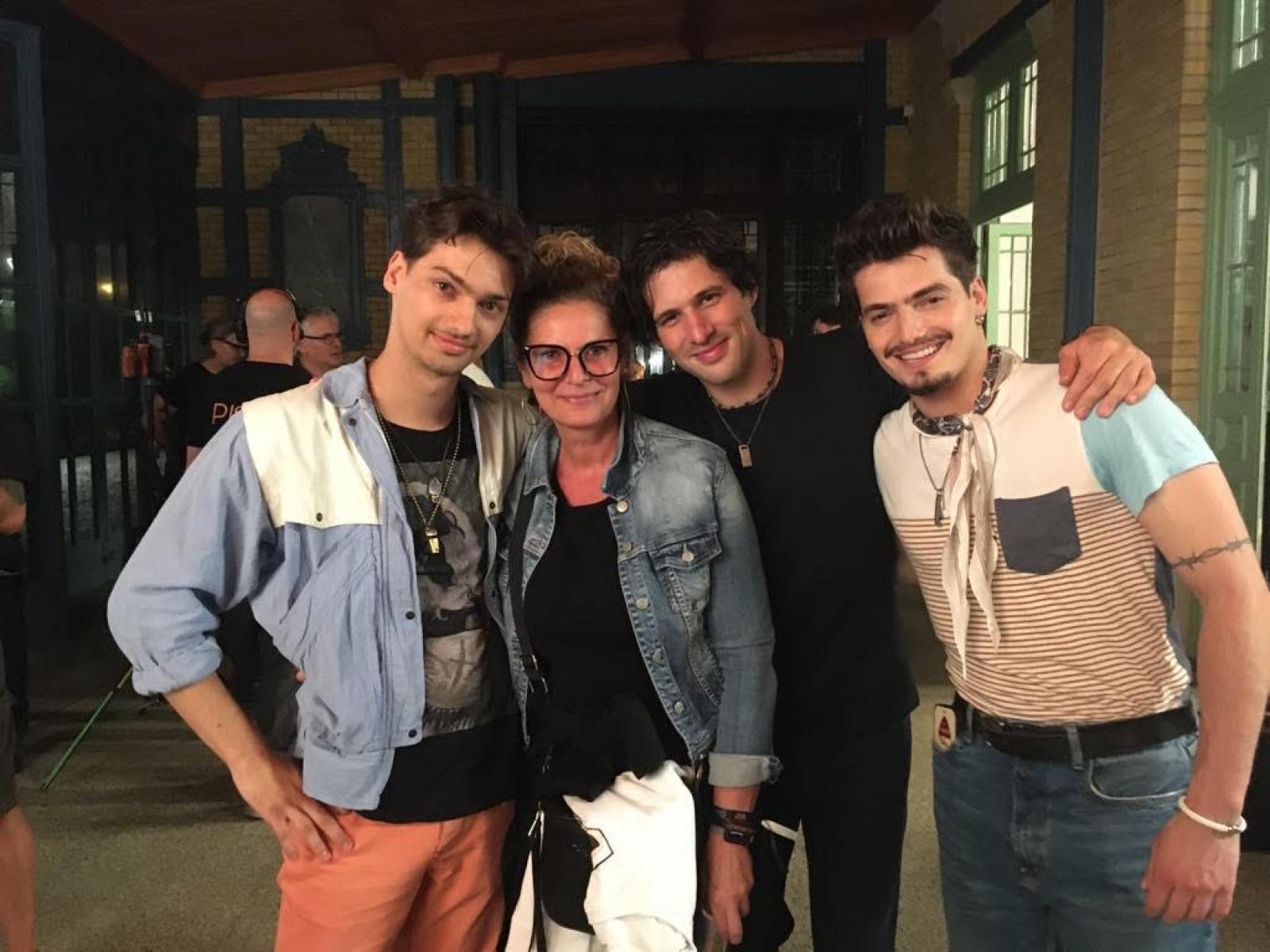 Goda Krisztinával egy balatonföldvári forgatáson