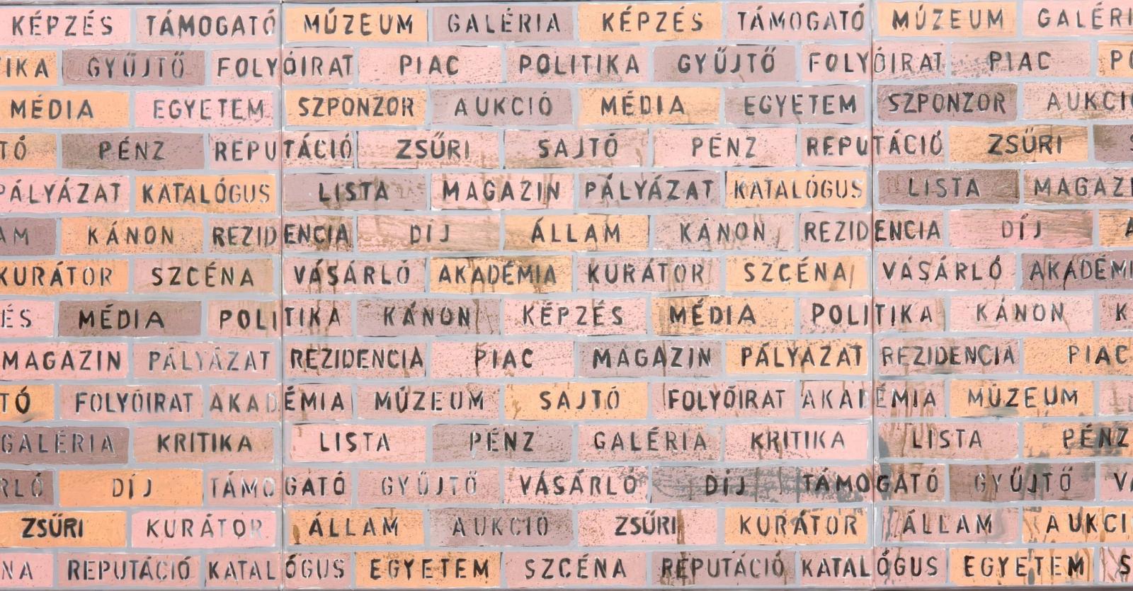 A cigány művész szorongása című, téglákból épült köztéri installáció