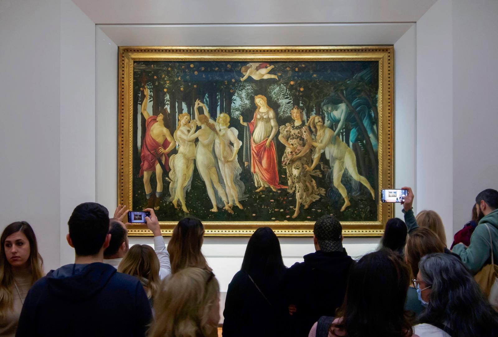 Botticelli Tavasz című képe is az Uffizi képtárban látható
