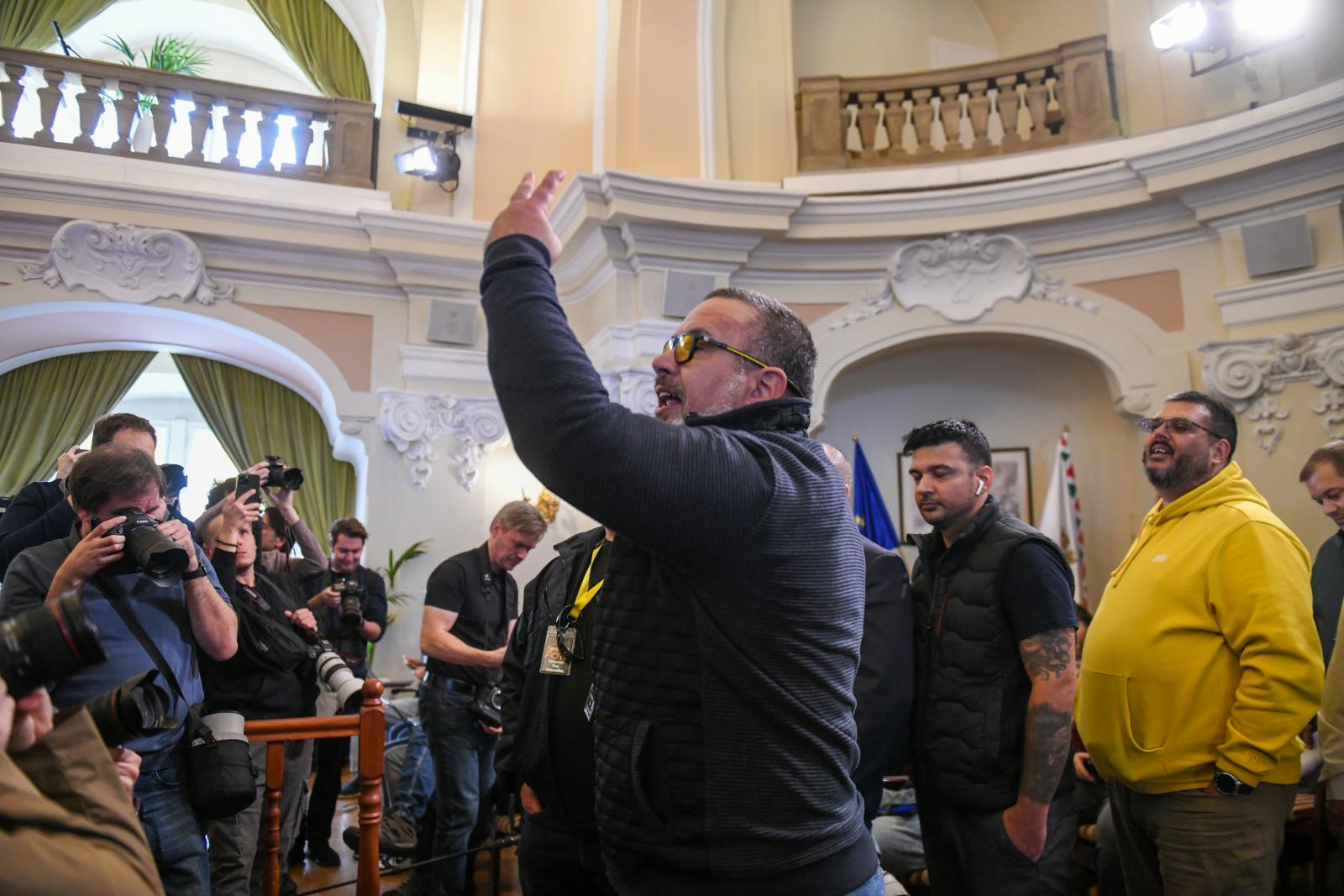 Demonstráló taxisok 