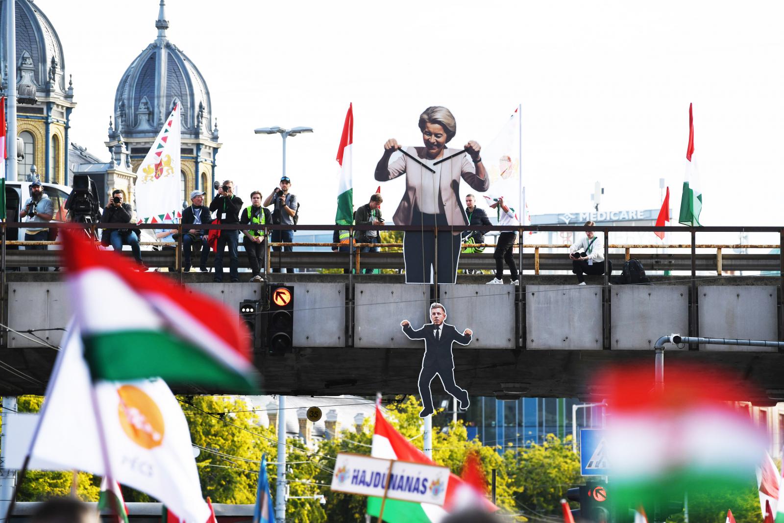 Kép a 2025. október 23-i fideszes Békemenetről