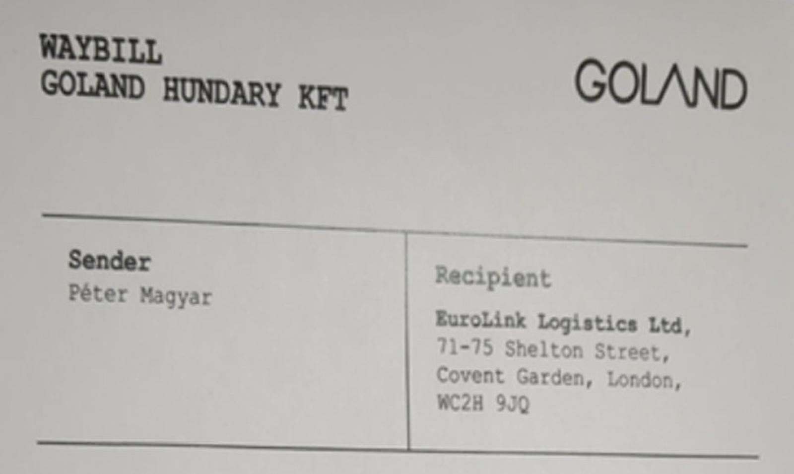 Az ominózus szállítólevél