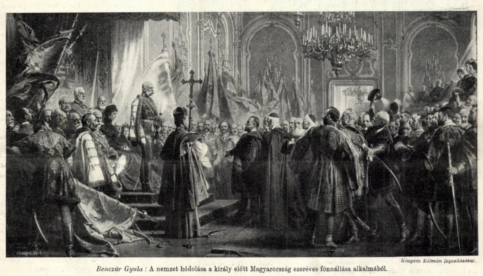 Benczúr Gyula monumentális festményét 1909 húsvétvasár­nap­ján mutatták be a nagyközönségnek a városligeti Műcsarnokban