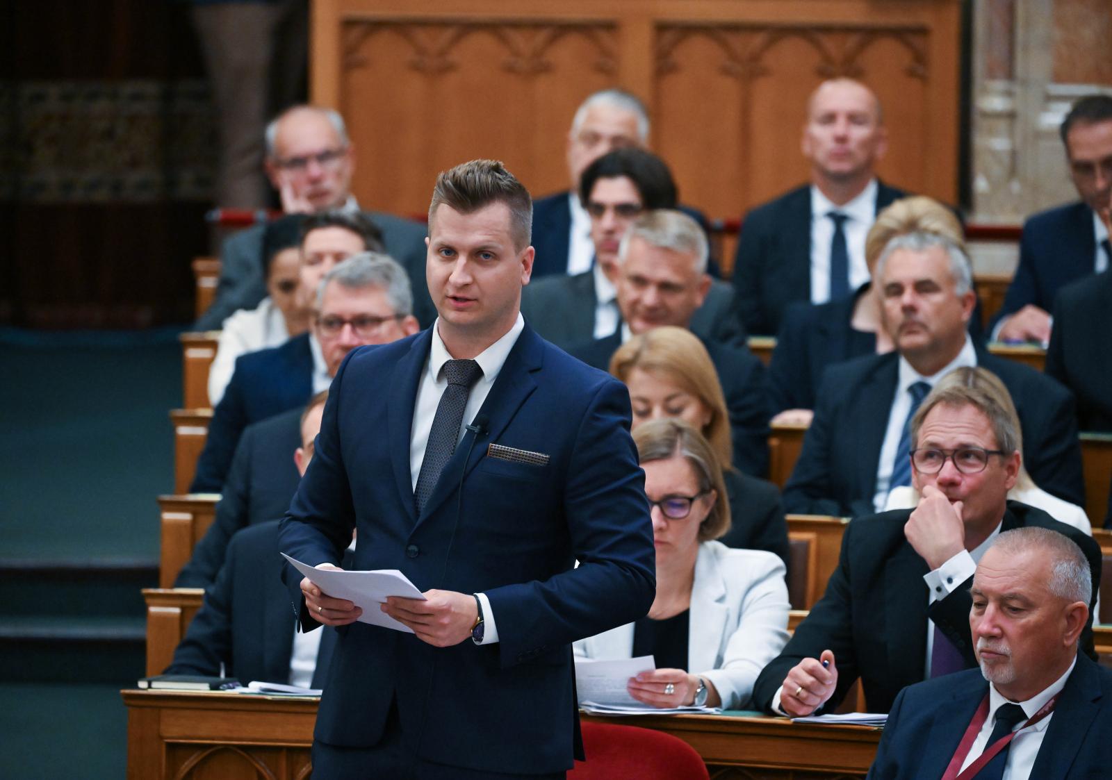 Bódis Péter az Országgyűlés plenáris ülésén 2026. május 27-én.