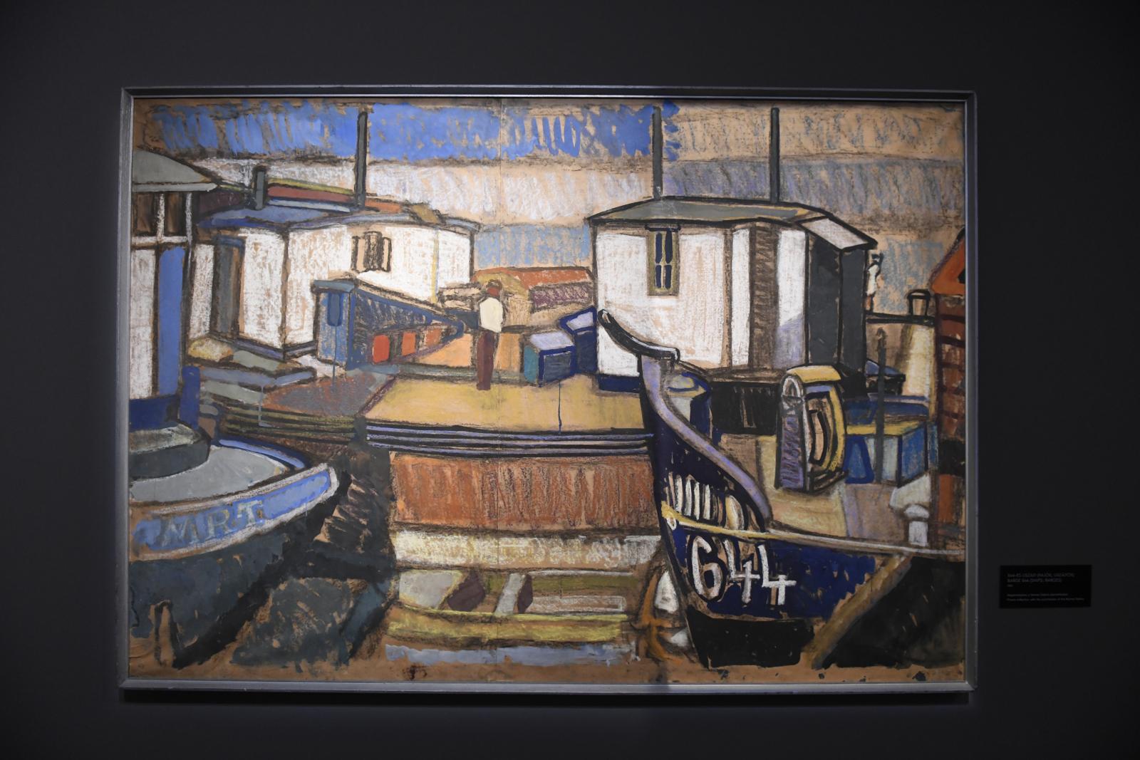 664-es uszály (Hajók; Uszályok, 1962). Életművének egyik legfontosabb motívuma