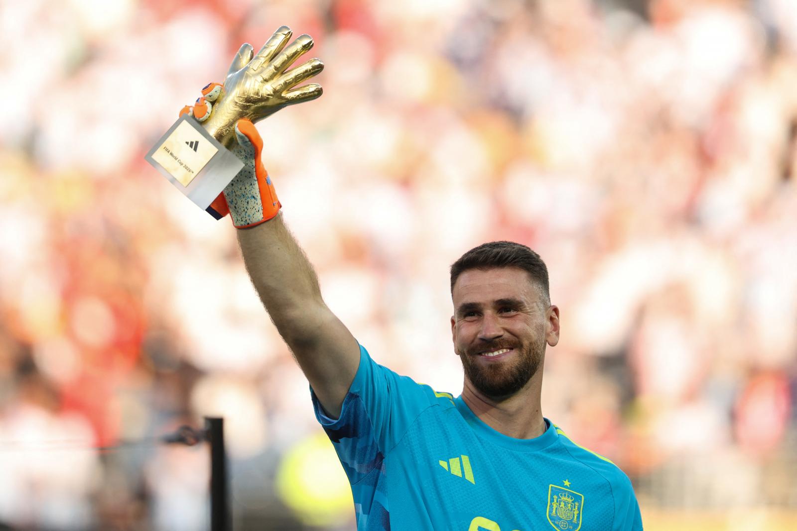 Unai Simon a spanyolok Aranykesztyű-díjas kapusa