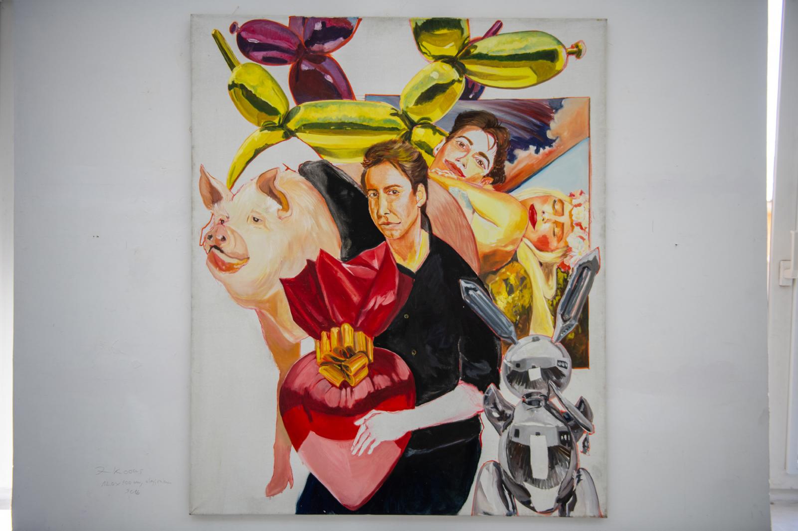 Jeff Koons exfeleségével, Cicciolinával és a lufikutyákkal