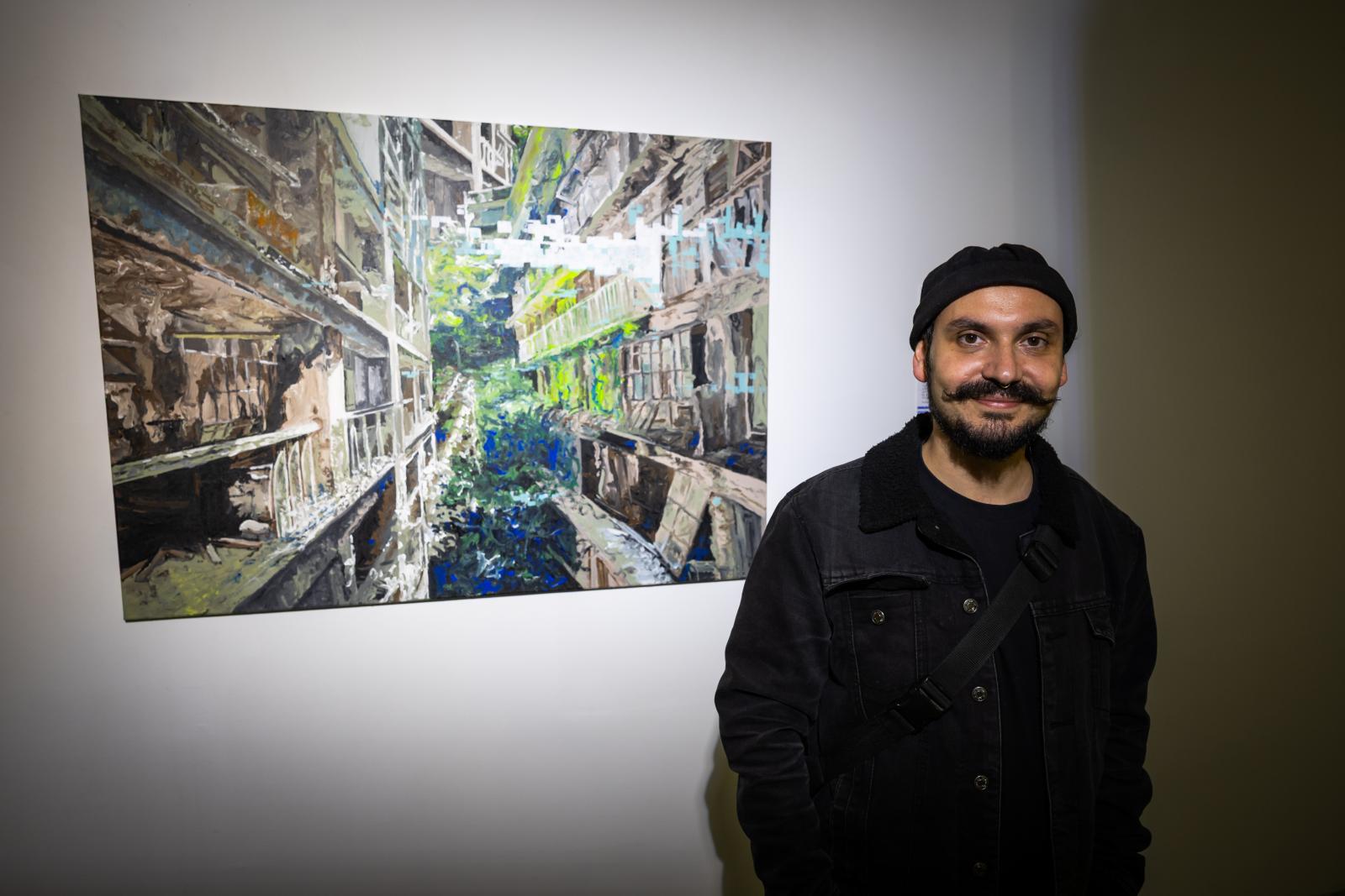 Szabó Kristóf (KristofLab) a Human as Error című sorozatának egy festményével