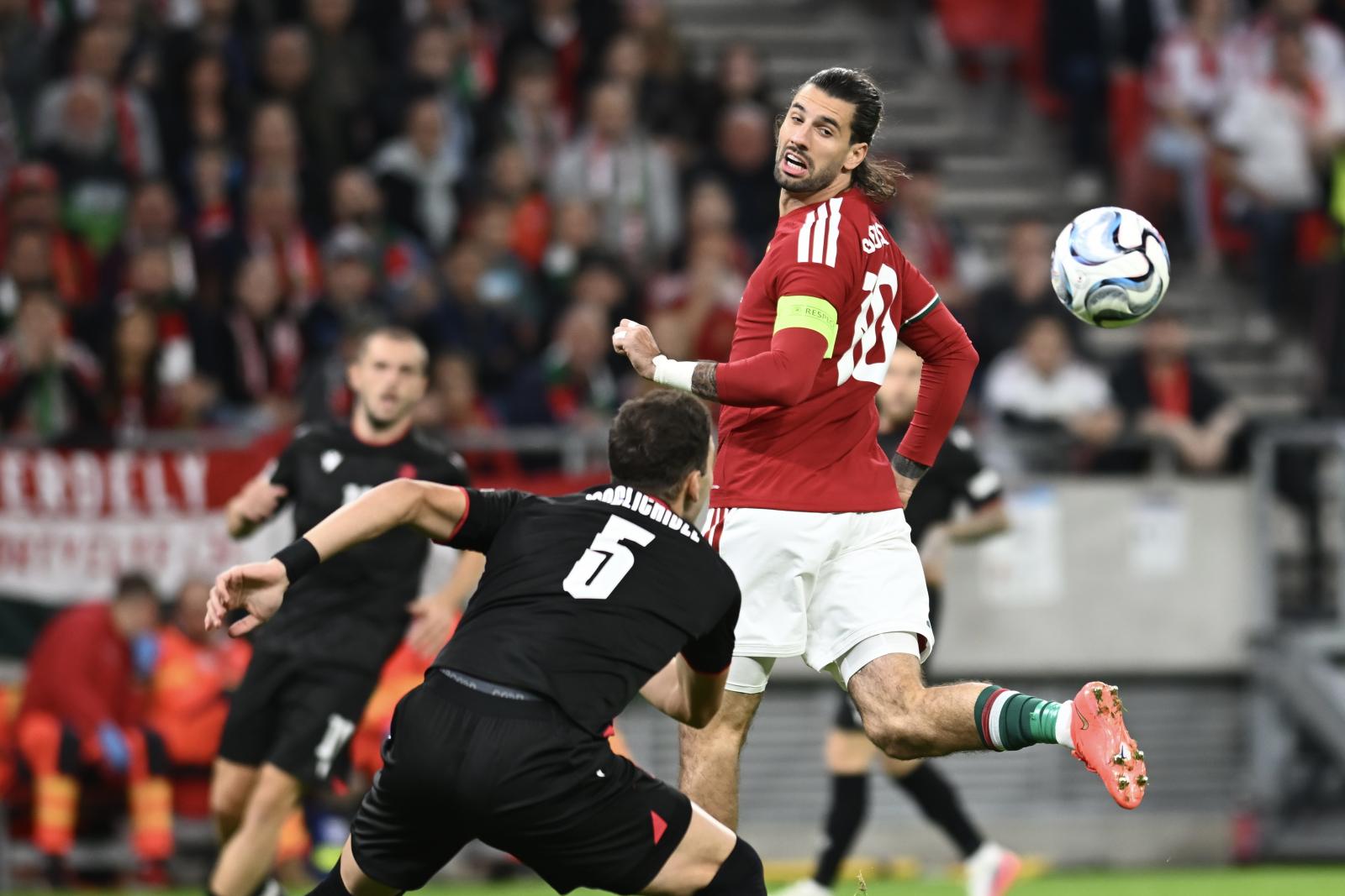 Szoboszlai aktívan futballozott a grúzok ellen